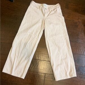 Hollister Low-Rise Super Baggy Jeans — Pale Pink Denim